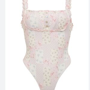 Frankie’s Bikinis X Sydney Sweeney Pastel Patchwork One-Piece Swimsuit